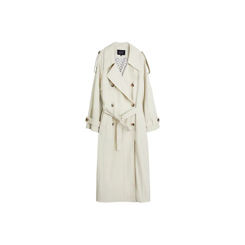 ELLE Trench Coat Fall Women's Ecru-0