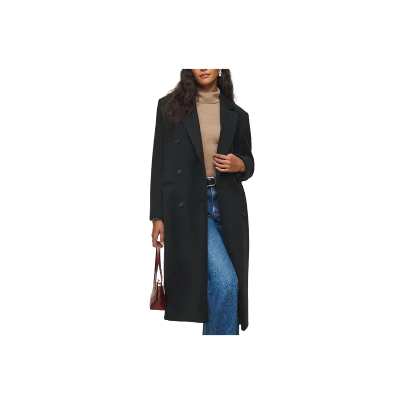 REFORMATION Lucas Coat Coats Women's Black-0
