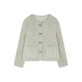 IHIMI Velvet feel Coat Women's Bamboo Grove Green