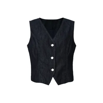 Hopeshow Vest Women's Dark Denim Blue 072
