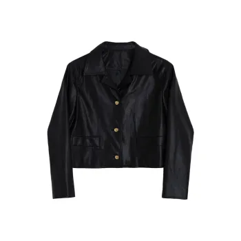 MUKOK Leather Jacket Women's Black