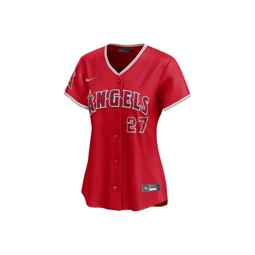 Nike x MLB Baseball Jacket Los Angeles Angels Mike Trout Women's Red