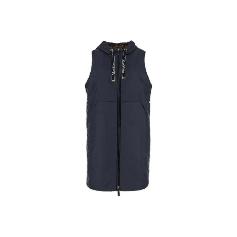 MaxMara Zip Up Drawstring Gilet-0