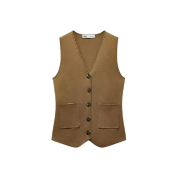 ZARA Vests Women's Brown