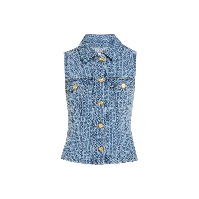 GANNI Tweed Shirt-0