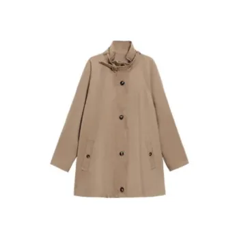 DEAR DEER PUFF Trench Coat Women's Khaki