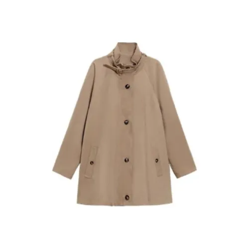 DEAR DEER PUFF Trench Coat Women's Khaki