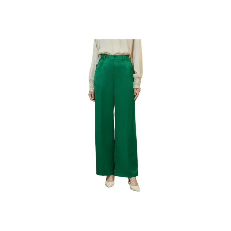 BBLLUUEE Casual Pants Women's Turquoise Green-0