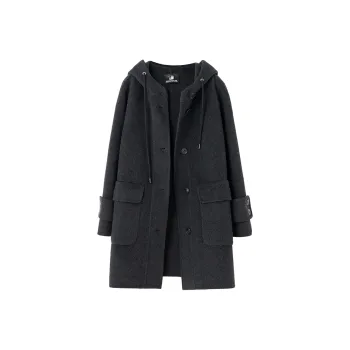SOON FLOWER Coats Women's Black Gray Color