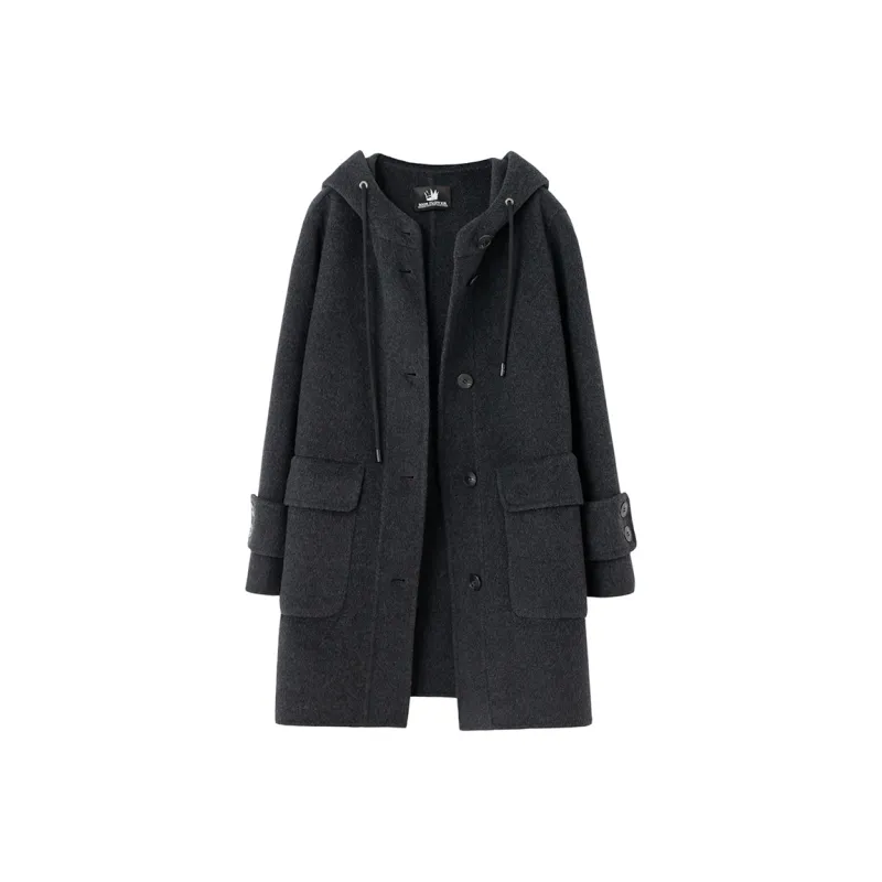 SOON FLOWER Coats Women's Black Gray Color-0