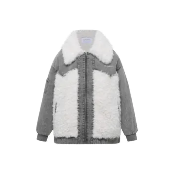 JAC FLEURANT Velvet feel Coat Women's Gray