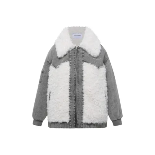 JAC FLEURANT Velvet feel Coat Women's Gray
