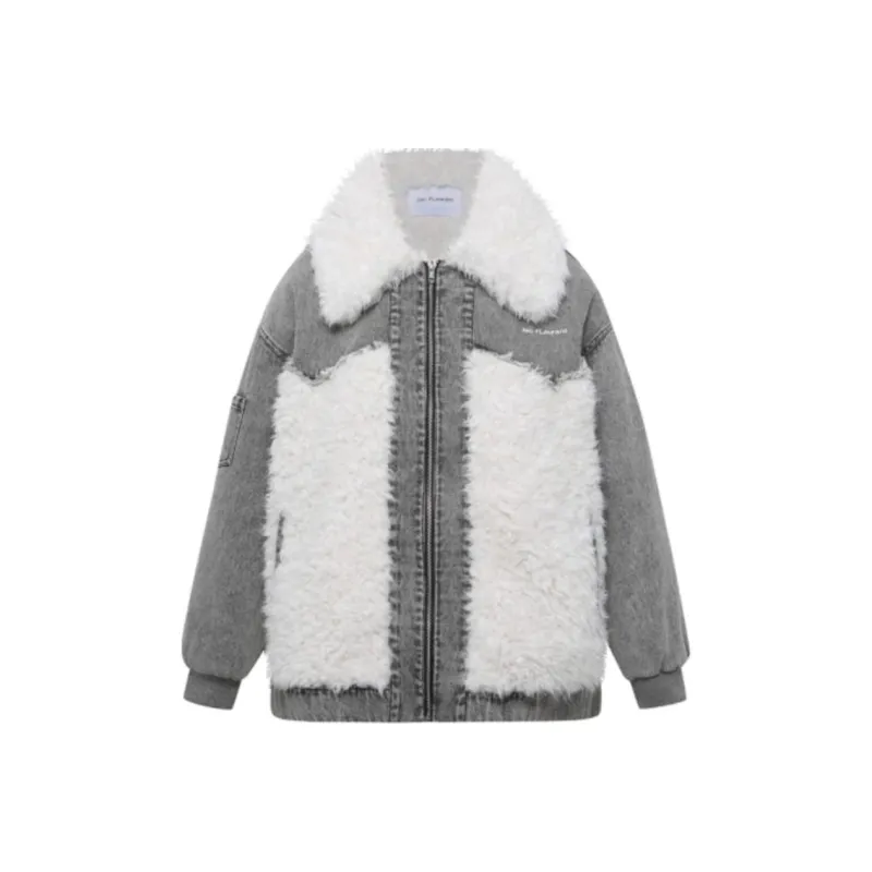 JAC FLEURANT Velvet feel Coat Women's Gray-0
