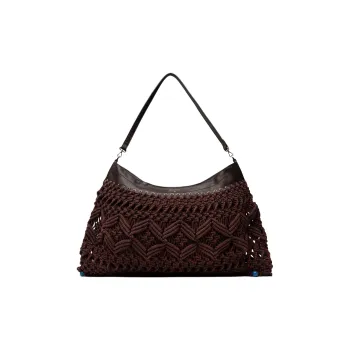 Patrizia Pepe Fabric Shoulder Bag Women's Brown
