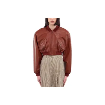 Petar Petrov Leather Jacket Women's Burgundy
