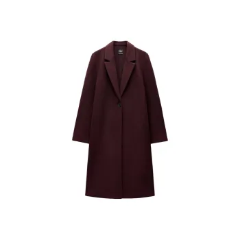 ZARA Coats Women's Burgundy