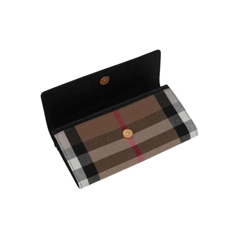 Burberry Cotton Canvas Envelope Bag Wallet Unisex Blue & Brown-4