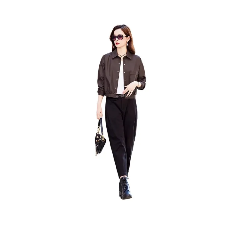 Yi Mengyuan Leather Jacket Women's-2