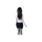 White Shirt+Black Skirt Clothing Set