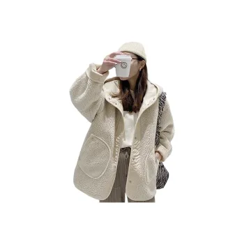 Tonlion Velvet feel Coat Women's Dark Ivory