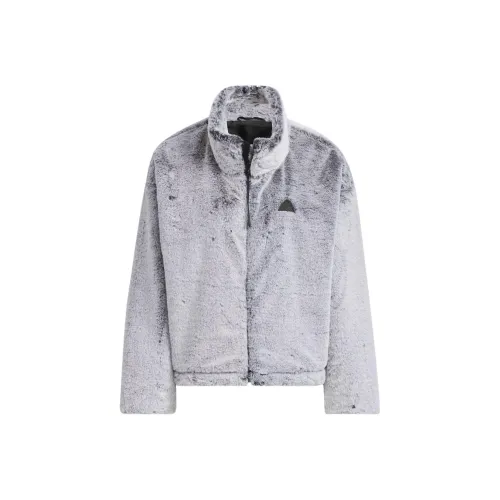 Adidas Dance WARM FUR JACKET Velvet-feel Coat Women's Black/Magenta