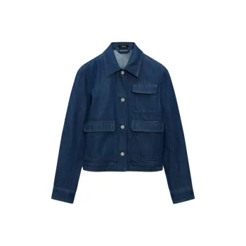 THEORY Buttoned Denim Jacket