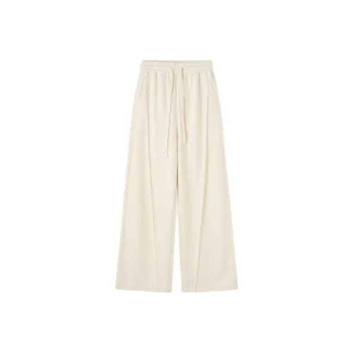 SHUXI Casual Pants Women's Boiled Sand White