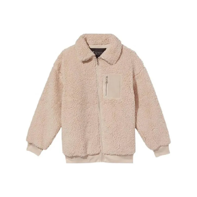 Victoria's Secret VS Sport Velvet-feel Coat Women's Nude Pink-0
