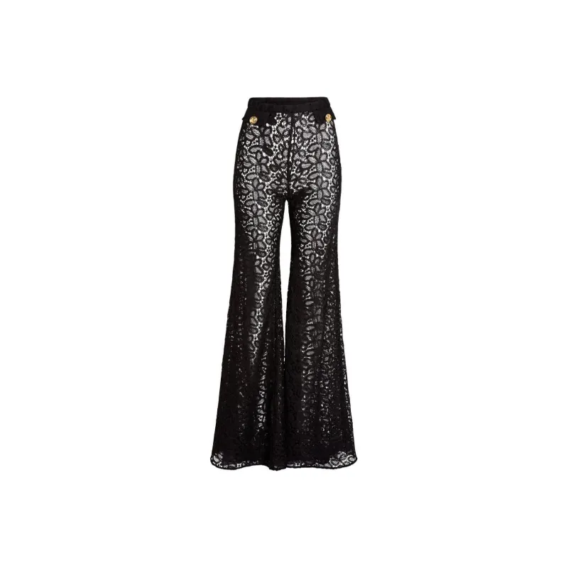 Giambattista Vall Lace Flared Trousers-0