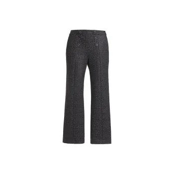 QIAOWANNI Casual Pants Women's Human Grain Marble Pattern