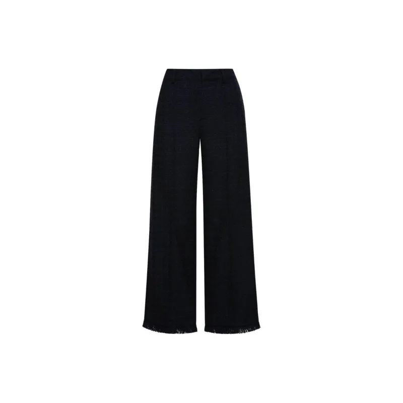 Oscar De La Renta Pressed-crease Tweed Trousers-0