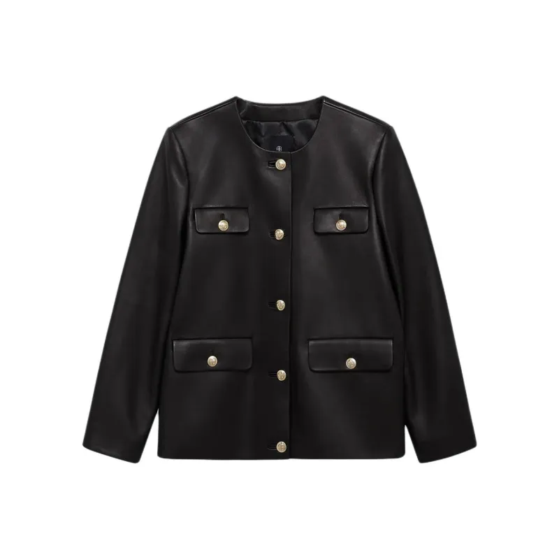 Anine Bing Lydia Leather Jacket-0
