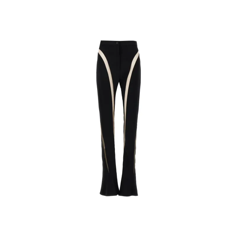 Mugler Mesh Insert Leggings-0