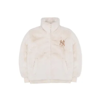 MLB New York Yankees Velvet feel Coat Women's Cream