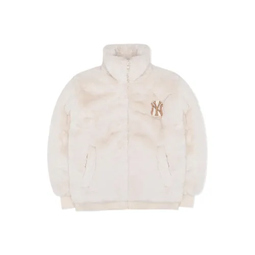 MLB New York Yankees Velvet feel Coat Women's Cream