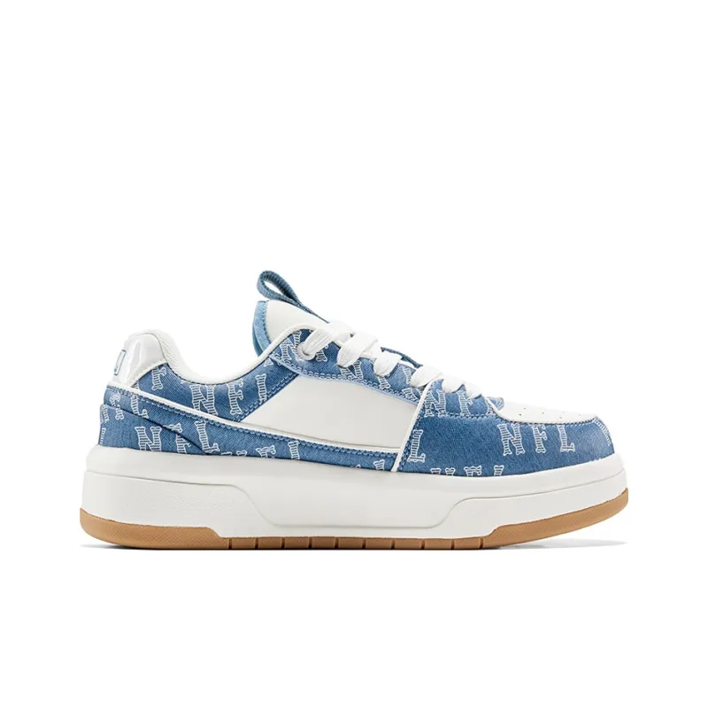 NFL College 1 Size 25 'Ocean And Earthy' Low Top Skateboard Shoes Unisex Light Blue-1