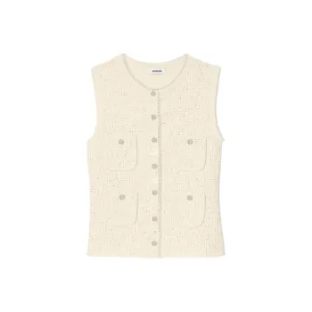Sandro Tweed Waistcoat