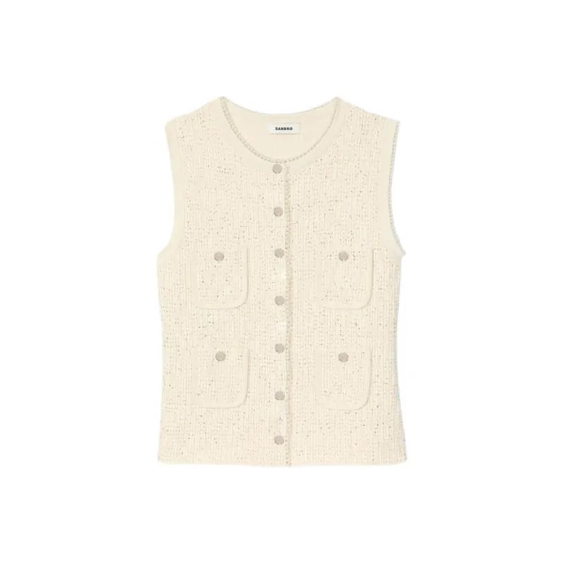 Sandro Tweed Waistcoat-0