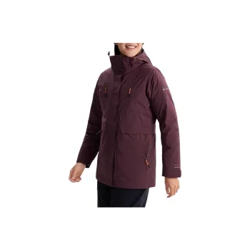 Columbia Waterproof And Windproof To Keep Warm Windbreaker Jacket Women's Dark Red