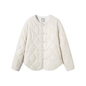 DIALOGUE Puffer Jacket Women's Gardenia White