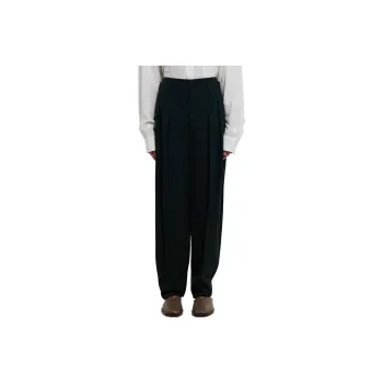 Lemaire Pleated Tappered Pants 'Caviar'