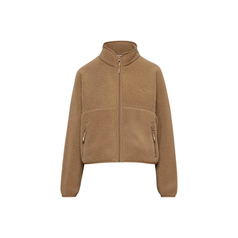 ARITZIA Tna Polartec Thermal Pro Mockneck Zip-up Velvet-feel Coat Women's Saville Brown-0