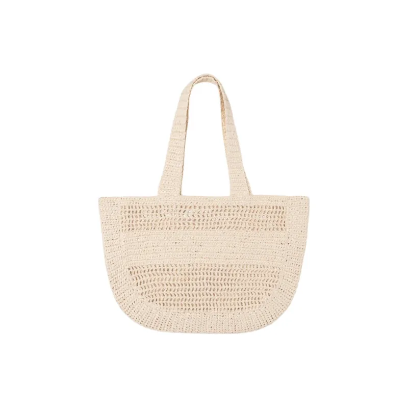 Stussy Polypropylene Tote Bag, Shopping Bag, Shoulder Bag, Handbag Unisex Ivory White-1