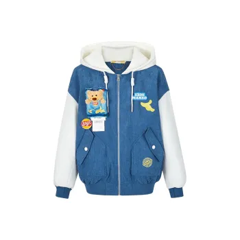13 DEMARZO x LESHILIANMINGXILIE Baseball Jacket Unisex Blue