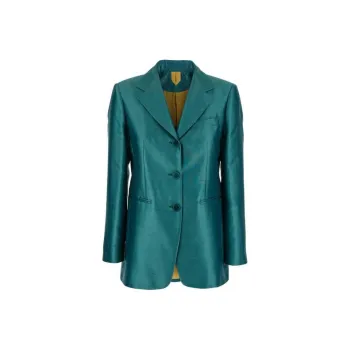 MaxMara Metallic Button Up Jacket
