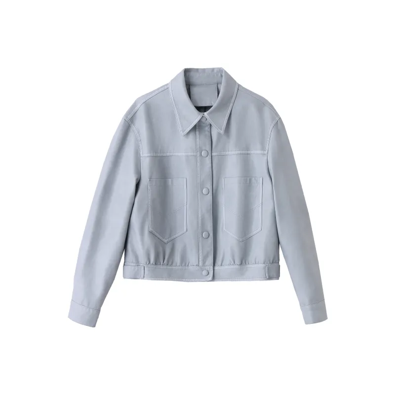 Yi Mengyuan Leather Jackets Coats Women's-0