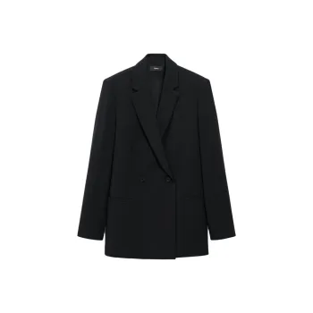 THEORY Admiral Crepe Relaxed Double Breasted Blazer
