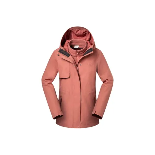 OUTDOOR PRODUCTS Warm Breathable Water-Resistant Windproof Wear-Resistant Windbreaker Jacket Women's Mineral Red