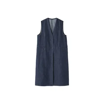MUJI Vests Women's Navy Blue
