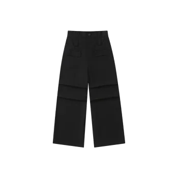 Checkitout Casual Pants Unisex Smoke Mist   Black